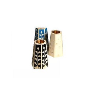 Modern Wood Candle Centerpiece with Mother of Pearl <b>Incense</b> Burner High Quality Indian Design Aaliyan Impex Available Bulk Sale - Product Image 1