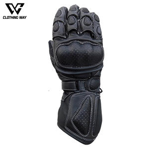Gants de moto en cuir, chauds, rembourrés, isolés, respirants, compatibles avec les écrans tactiles, personnalisables, vente en gros - Product Image 4
