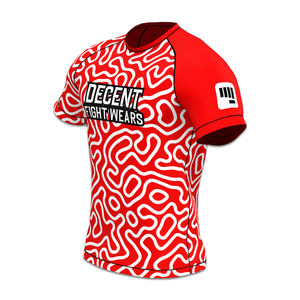 Rashguard MMA BJJ imprimé par sublimation personnalisé, OEM, unisexe, manches courtes, spandex/polyester 180g - Product Image 2