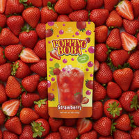 Bola Tapioka Instan Rasa Campuran Blueberry Strawberry Passion Fruit, Kemasan 100g, Siap Santap, Kemasan Cup Warna-Warni