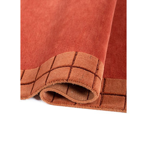 Alfombra de Lana Estilo Kilim Sthir Ace-5018, Grande, Roja y Naranja, Anudada a Mano, para Entrada del Hogar, Rectangular 9x12, Diseño de Color Sólido - Product Image 2