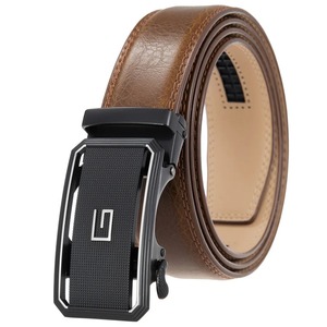 Ceinture en cuir véritable ceinture de robe décontractée avec boucle en alliage unique classique hommes confort ceintures en cuir véritable - Product Image 3
