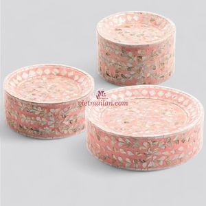 Base para Pastel Hecha a Mano con Núcleo de Bambú y Madreperla, Ecológica, para Exhibición de Pasteles y Postres, de Vietnam - Product Image 1