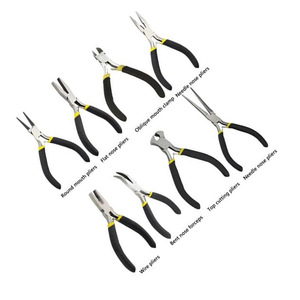 Mini alicates de joyería pequeños DIY, herramientas de corte de punta de aguja doblada redonda, Material de acero, fuente de alimentación Manual, reutilizable de calidad Premium - Product Image 5