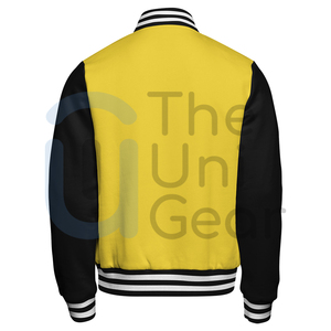 แจ็กเก็ตเลตเทอร์แมนทีมเบสบอลมหาวิทยาลัยสำหรับผู้ชายเสื้อหนังขนสัตว์ออกแบบตามต้องการ - Product Image 2