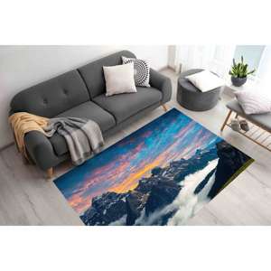Tapis imprimé Tre Cime di Lavaredo - Design paysage naturel, avec poils doux - Product Image 1