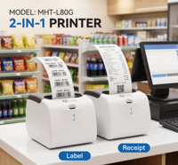 Impresora de Etiquetas Térmicas Milestone MHT-L80G de 80 mm y 203 dpi con SDK USB/LAN/ en Stock para Punto de Venta de Supermercado