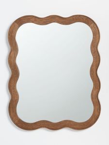 Miroir scandinave à cadre en bois blanchi à la chaux style nordique minimaliste pour des intérieurs confortables - Product Image 3