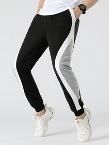 Pantalon de jogging coupe droite uni personnalisé pour homme – Respirant, imprimé, teint uni, style cargo - Product Image 3