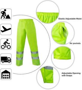 Costumes de travail Oxford personnalisés en gros veste de pluie de sécurité réfléchissante - Product Image 4