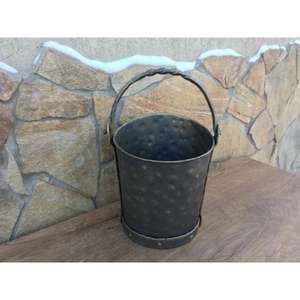 Elegante Cubo de carbón de hierro negro con pico fácil de verter y mango reforzado y perfecto para almacenar carbón y leña - Product Image 6