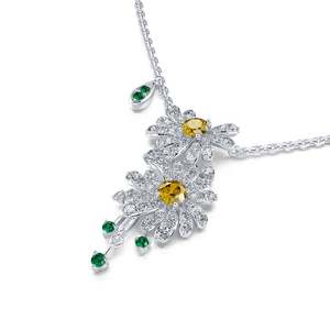 สร้อยคอแฟชั่นเงินแท้ลายดอกเดซี่คู่ Jeulia - Product Image 3