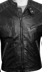 Veste en cuir d'agneau véritable de haute qualité pour hommes, style pakistanais, très vendue, avec décoration en fourrure, personnalisable, imperméable, grandes tailles, collection printemps - Product Image 4