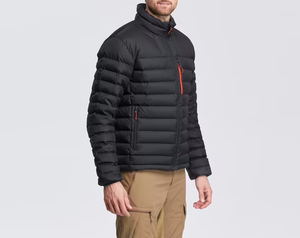 Veste d'hiver matelassée légère à manches longues de haute qualité pour homme, coupe-vent et respirante, avec col montant en toile personnalisable – Meilleure vente - Product Image 5