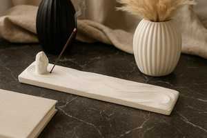 Porte-encens indien artisanal en résine, écologique et durable, pour la méditation à domicile, le yoga et la décoration aromathérapeutique - Product Image 6