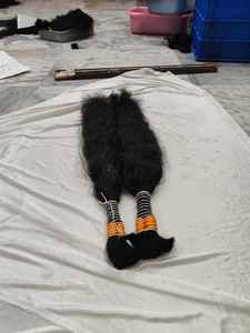 Paquetes de cabello a granel para mujer negra Virgen sin procesar de onda Natural para máquina cabello humano de templo indio de doble trama - Product Image 2