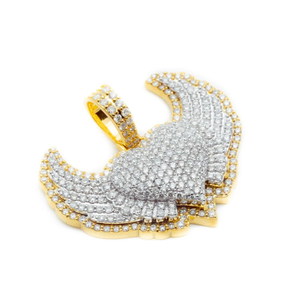 จี้เพชรโมอิสชุบทอง14K ดีไซน์ใหม่ล่าสุดสำหรับเป็นของขวัญสไตล์ฮิปฮอป - Product Image 2