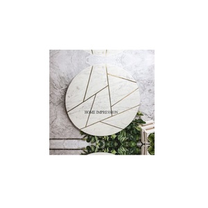 5 estrellas Hoteles y Restaurantes utensilios de cocina accesorios suministros forma redonda mármol blanco hecho diseñador único bloques de cortar - Product Image 1