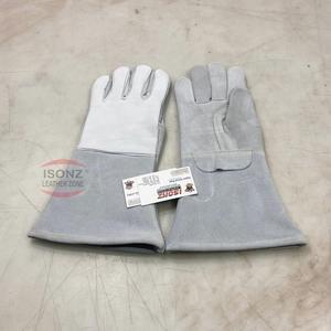 Guantes de Soldadura ISONZ de 14 Pulgadas, de Cuero Vacuno, Protección para Manos, Resistentes al Calor y a Impactos, Sin Silicona, Venta al Por Mayor - Product Image 1
