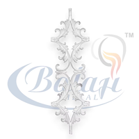 Rampe d'escalier élégante pour intérieur, balustrade de balcon en fonte robuste Mozart, balustre en métal gris sablé, moderne pour extérieur