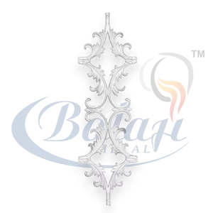 Escalier intérieur élégant, garde-corps en fonte de fer Mozart, gris, métal sablé, balustre moderne, terrasse extérieure, balcon, panneau - Product Image 1