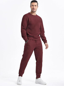 Pantalones de chándal para correr de algodón 100% de alta calidad para hombre, conjunto de Sudadera con capucha, chándal estampado deportivo de invierno, tejido suave transpirable de 2 piezas - Product Image 2