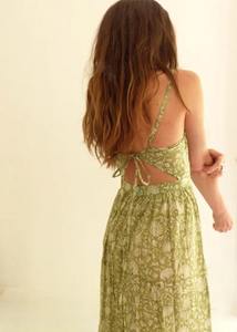 Robe indienne en coton imprimé floral tenue de fête d'été pour les femmes Style Boho robe de cadeau de mariée personnalisée en solde - Product Image 2