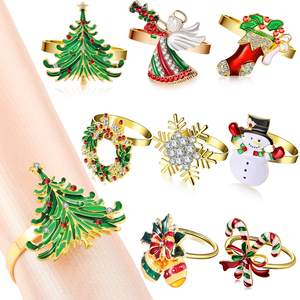 Rond de serviette élégant pour la maison, hôtel, fêtes de mariage, prix de gros, qualité supérieure, Noël - Product Image 4