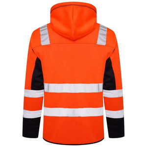 Hi Vis Pullover Safety Fleece <b>Hoodie</b> Sweatshirt <b>with</b> Class 2 Reflective Tape <b>Thumb</b> <b>Holes</b> and Dual Side Pockets Safety Sweatshirt - Product Image 6