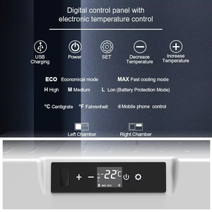 Refrigerador de coche de doble zona de 75L para pesca en el mar al aire libre, pesca en alta mar, yate, caravana, caravana, autocaravana, congelador, nevera para coche - Product Image 5