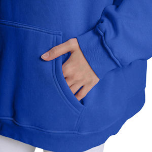 Vente en gros de sweats à capuche doublés en polaire écologiques de haute qualité, lavage à l'acide solide, couleur personnalisée, logo sur le devant, usine directe - Product Image 5