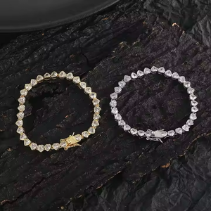 Romantic Heart-Shaped Lab Diamond Tennis <b>Bracelet</b> 6 Length Silver/Gold Plated Wedding Jewelry Gift for Girlfriend Wife <b>Daughter</b> - Product Image 6