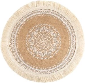 Tapis napperons cuisine napperon caboteur coton lin broderie Pad plat tasse à café tapis de Table décor à la maison OEM - Product Image 1