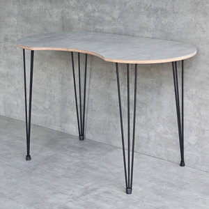 Bean-Shaped 120x60cm Plywood Wood <b>Computer</b> <b>Desk</b> with Hairpin Iron Legs SPD68210 - Product Image 5