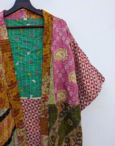 เสื้อแจ็กเก็ตผ้าควิลท์สำหรับผู้หญิงผ้าคอตตอนปักลายสไตล์โบฮีเมียนทำจากผ้าคอตตอนใส่ได้เป็นมิตรต่อสิ่งแวดล้อมใช้ได้ทั้งสองด้านสำหรับฤดูหนาว - Product Image 3