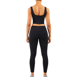 Ensemble de vêtements de yoga actifs taille haute pour femmes ensemble de yoga extensible à séchage rapide Logo personnalisé ensemble de yoga de fitness deux pièces pour femmes - Product Image 4
