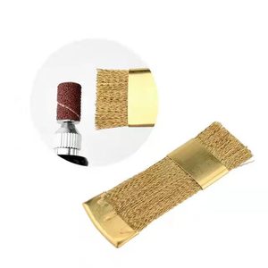 Brosse plate de nettoyage de lime de canal radiculaire en fil de cuivre dentaire Brosse à aiguille agrandie Meuleuse électrique Tête de polissage des ongles Outil à poussière pour dents - Product Image 3