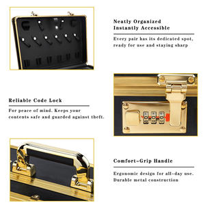 Boîte à outils de barbier professionnel grande capacité avec verrouillage à Code Portable outil de cheveux mallette de rangement Salon de voyage organisateur de salon de coiffure - Product Image 6