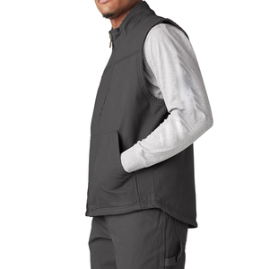 Approvisionnement d'usine direct hommes motard en cuir gilet haut Style toile matériel Logo décoration dernière conception respirant coupe-vent - Product Image 3