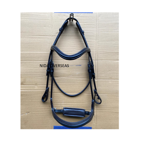Brida de Salto para Caballos NIDA con Logotipo Personalizado, Cómoda y Anatómica, Acolchado de Cuero Suave, Cuero de Búfalo Indio Teñido Vegetalmente - Product Image 6