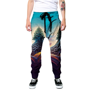 Pantalons de survêtement pour hommes à impression par transfert thermique, respirants, nouveaux, décontractés, été, coupe droite, taille mi-haute, légers, vente chaude - Product Image 2