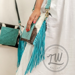 LW <b>Top</b> Product Genuine Leather Animal Print <b>Fringe</b> Shoulder Sling Bags For Women's And Ladies Fashionable - Product Image 4