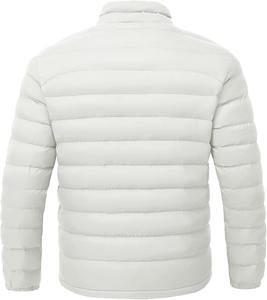 Blouson matelassé léger et respirant pour homme, style urbain, chaud pour l'hiver, col montant, motif lettres, logo personnalisable sur le devant - Product Image 2