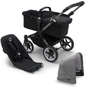 รถเข็นเด็ก Bugaboo Donkey 5 Mono รุ่นใหม่คุณภาพสูง สีดำ / สีดำมิดไนท์ / สีขาวมิสตี้ - Product Image 3