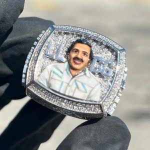 Bague de champion de style hip-hop de rappeur la plus populaire, en argent 925, sertie de diamants, véritable diamant cultivé VVS pour hommes - Product Image 2
