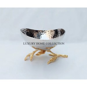 Cuencos de servicio de metal de estilo antiguo de aluminio con acabado de lujo con trabajo de diseño premium para cenas exclusivas y entretenimiento - Product Image 5