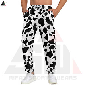 Pantalons décontractés pour hommes en toile respirante, neufs, en gros, pantalons de sport, pantalons de course, taille élastique, 100% coton, lavés, sublimation - Product Image 2