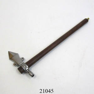 Stainless Steel Tomahawk <b>Peace</b> Pipe Hardwood Handle with Brass Inlay - Product Image 6