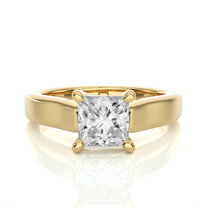 1 Karat Moissanite <b>Solitaire</b> Engagement <b>Ring</b> Prinzessschliff Cut Silber (<b>Silver</b>) - Product Image 6
