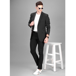 Blazer Formal Negro Clásico de la Mejor Calidad para Hombre, Abrigo Ligero de Moda para Oficina, Fiestas, Eventos y Uso Diario, Precio de Exportación - Product Image 1